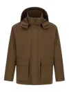 Herno Parka In Compact Light Nylon In Brown