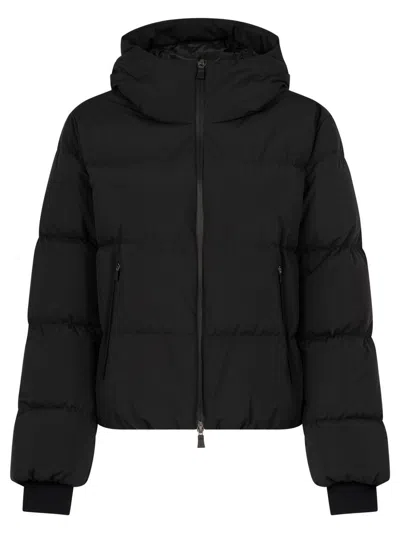 Herno Short Down Jacket 2layers Clothing In Black