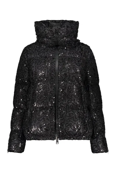 Herno Short Down Jacket In Black