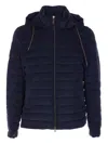 Herno Hooded Quilted Down Jacket In Blue