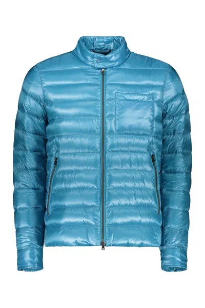 Herno Short Down Jacket In Blue