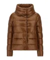 Herno Monogram Down Jacket In Brown