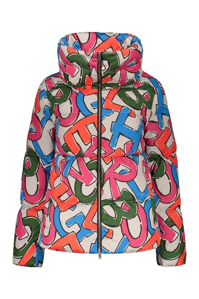 Herno Short Down Jacket In Multicolor