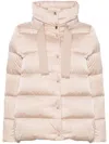 Herno Shiny Satin Cape Down Jacket Clothing In Pink