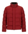Herno Bomber Jacket In Arendelle And Faux Fur In Red
