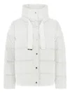 Herno Quilted Cape Jacket High Collar In White
