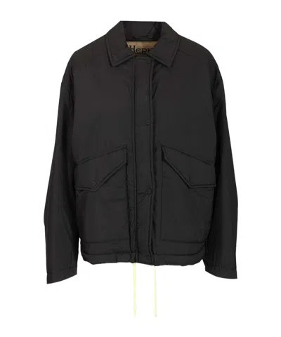 Herno Short Drawstring Jacket In Black