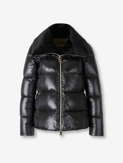 HERNO HERNO SHORT FUR DOWN JACKET