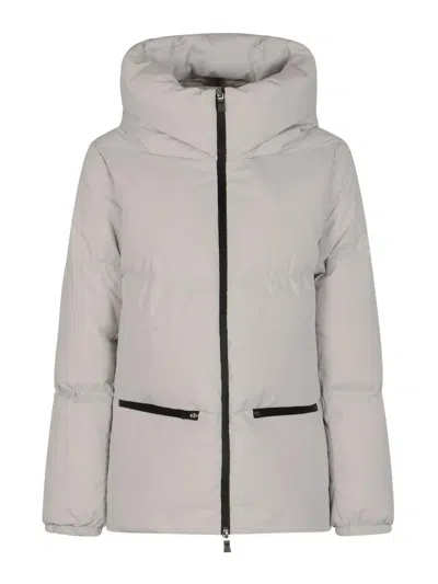 Herno Short Ice Down Jacket In Gray