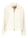 Herno Short Jacket In Stretch Nylon Jackets White In Neutral