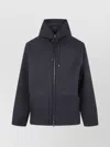 Herno Short Jacket With Drawstring And Pockets In Blue
