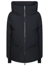 Herno Short Matte High Collar Down Jacket In Black