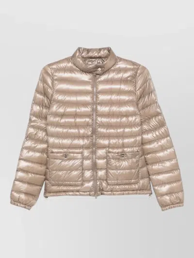 Herno Short Nylon Jacket Down Filling In Neutral