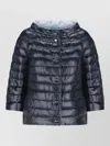 Herno Double-sided Button Quilted Down Jacket In Blue