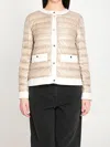 Herno Short Padded Down Jacket In Neutral