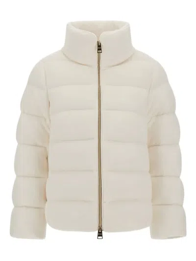 Herno Short Padded Jacket In Neutral