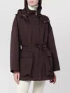Herno Short Laminar Coffee-colored Parka In Brown