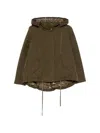 Herno Glossy Padded Short Parka With Adjustable Hem In Green