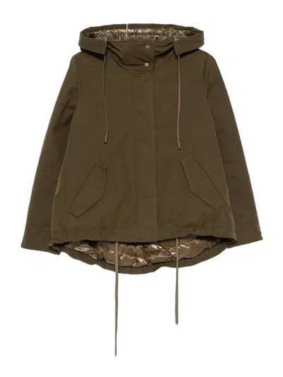 Herno Short Parka In Green