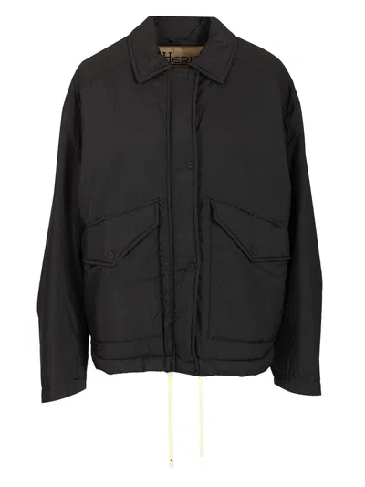 Herno Short Parka Jackets Black