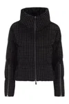 Herno Tech Pied De Poule And 2 Layer Windstopper Cape In Black