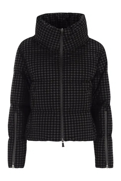 HERNO HERNO SHORT PIED DE POULE DOWN JACKET