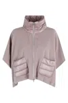 Herno Quilted-pocket Fleece Jacket In Gray