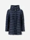 Herno Amelia Funnel-neck Padded Jacket In Blue