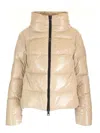 Herno Short Puffer Jacket Coats Beige In Neutral