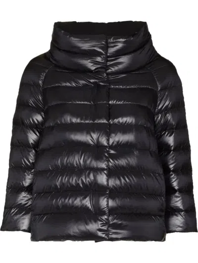 HERNO SHORT PUFFER JACKET WITH GLOSSY FINISH