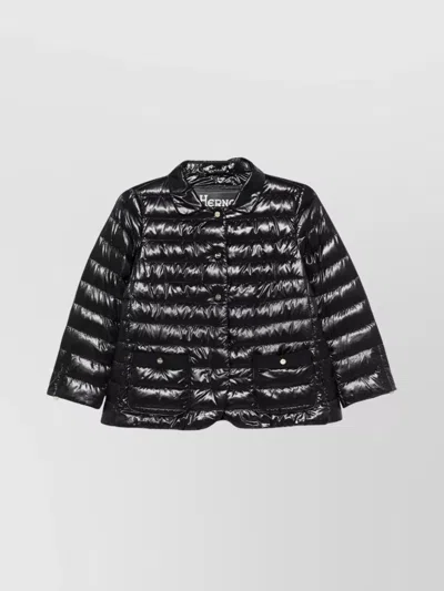 HERNO SHORT QUILTED NYLON DOWN JACKET