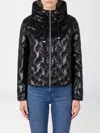 Herno Black High Neck Drawstring Double-slider Zip Polyamide Down Jacket In Multi