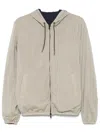 Herno Reversible Hooded Jacket In Beige