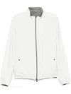 Herno Reversible Nylon And Cotton Jacket With Double Slider Zip Closure In White