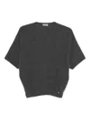Herno Resort T-shirt In Light Cashmere Knit In Black