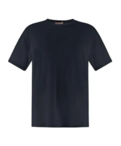 Herno Short-sleeved Crewneck T-shirt In Black