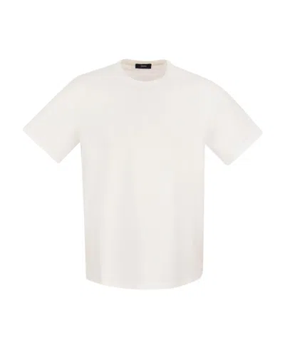 Herno Short-sleeve Cotton T-shirt In White