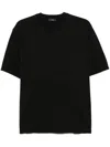Herno Short Sleeve Crew Neck T-shirt In Black