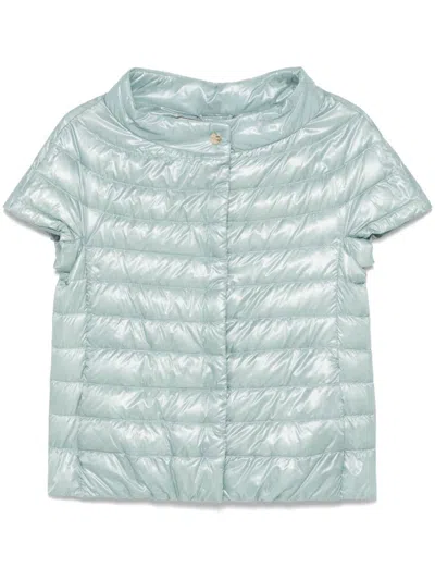 Herno Short-sleeve Jacket In Blue