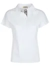 Herno Ever Cotton Interlock／new Popeline／monogram ポロシャツ In Bianco