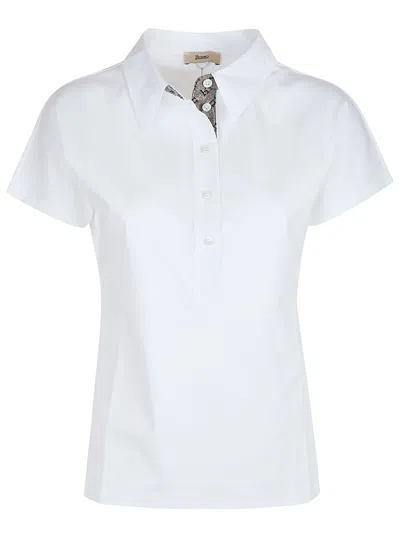 HERNO SHORT SLEEVE MONOGRAM POLO SHIRT