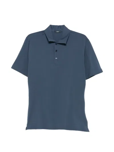 Herno Poloshirt Mit Kurzen Ärmeln In Blue