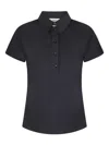 Herno Short Sleeve Cotton Polo Shirt In Blau