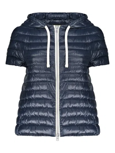 Herno Short-sleeve Puffer Jacket In Blue