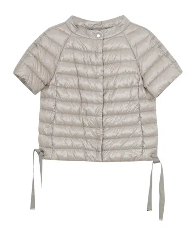 Herno Short-sleeve Puffer Jacket In Nude