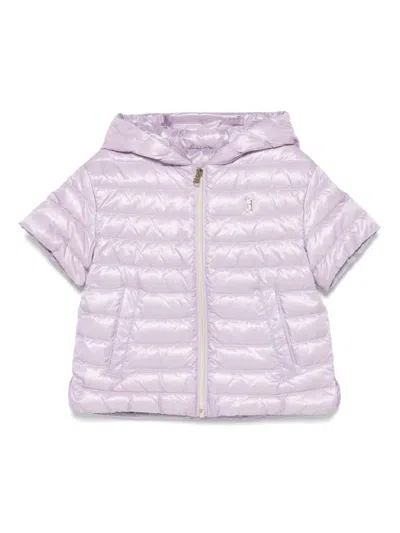 Herno Kids' Short-sleeve Puffer Jacket In Purple