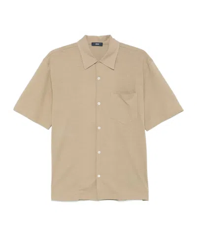 Herno Short Sleeve Shirt In Nude
