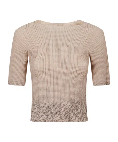 Herno Textured Abstract-print T-shirt In Neutral