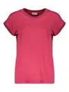 Herno Short-sleeve Wool T-shirt In Pink