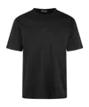Herno Short-sleeved Crewneck T-shirt In Black